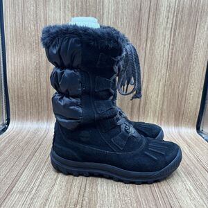 Timberland Women's EarthKeepers Mt Holly Winter Snow Duck Boots Black Suede 7.5